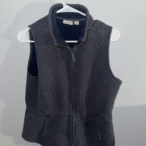 L.L. Bean Charcoal Quilted Vest